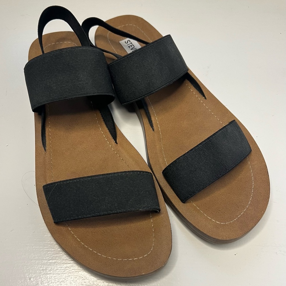 Steve Madden Roma Sandals in Black - Women’s Size 8 - Picture 2 of 6